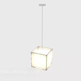 Simple White Chandelier Design 3d model