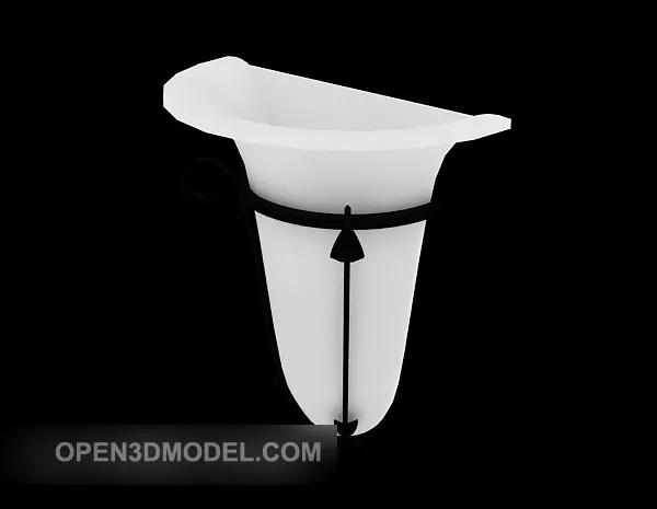 Simple White Home Wall Lamp 3d model Simple White Home Wall Lamp 3d model