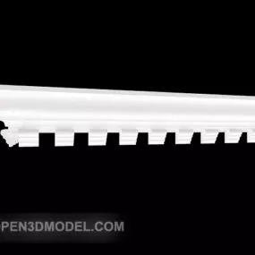 Simple White Plaster Corner 3d model