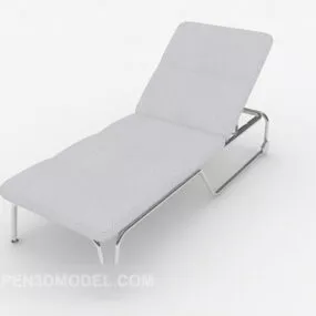 Simple White Recliner 3d model