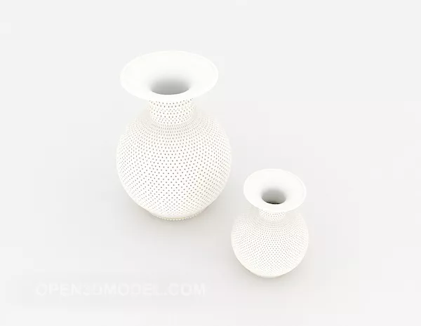Simple White Vase 3d model Simple White Vase 3d model