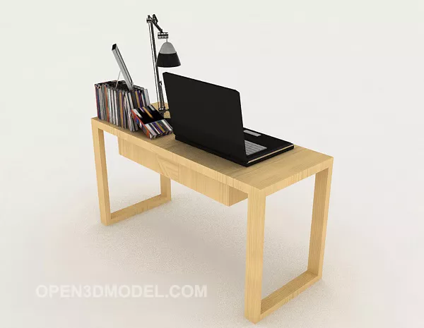 Simple Wood Small Desk 3d model Simple Wood Small Desk 3d model