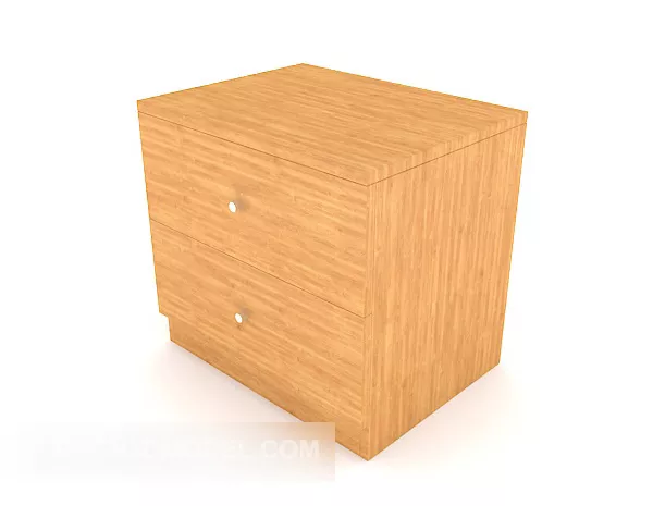 Simple Wooden Bedside Table 3d model Simple Wooden Bedside Table 3d model