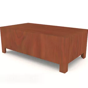 Simple Wooden Coffee Table V1 3d model