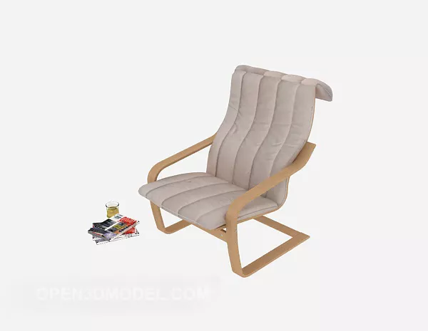 Simple Wooden Lounge Chair 3d model Simple Wooden Lounge Chair 3d model