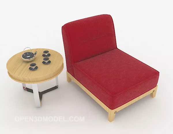 Simple Wooden Table Chair Set 3d model Simple Wooden Table Chair Set 3d model
