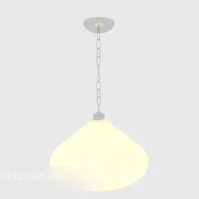 Simple Yellow Chandelier 3d model