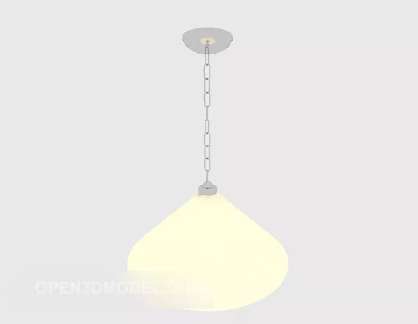 Simple Yellow Chandelier 3d model Simple Yellow Chandelier 3d model