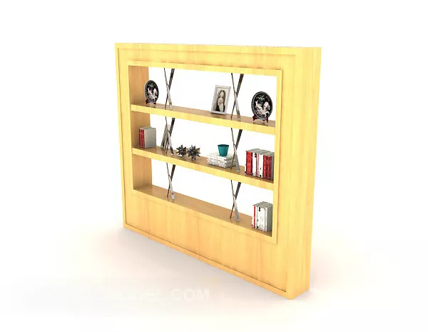 Simple Yellow Display Cabinet 3d model Simple Yellow Display Cabinet 3d model