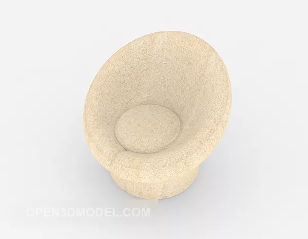 Simple Yellow Single Sofa 3d model Simple Yellow Single Sofa 3d model