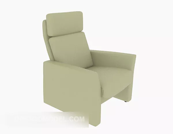 Single Back Sofa Green Leather 3d model Single Back Sofa Green Leather 3d model