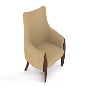 Single Back Sofa Lounge Chair 3d model