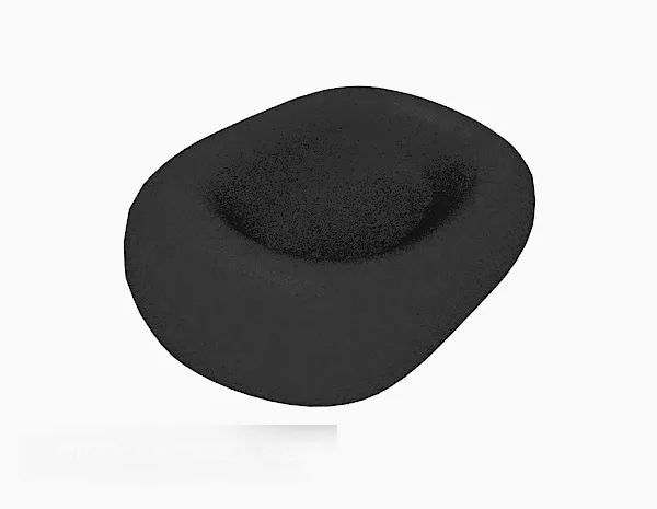 Single Black Sofa Round Bag Shaped 3d model Single Black Sofa Round Bag Shaped 3d model