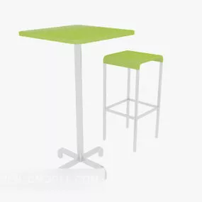 Single Table And Chair Furniture 3d model