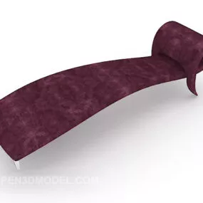 Single Recliner Purple Sofa Furniture 3d model