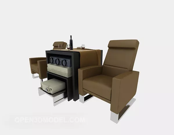Single Sofa, Home Media Device 3d model Single Sofa, Home Media Device 3d model