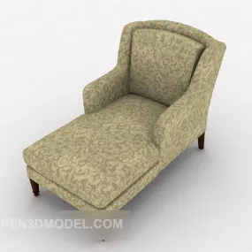 Vintage Single Sofa Lounge Chair 3d model
