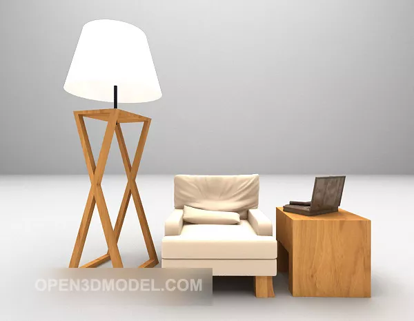 Single Sofa Table Lamp 3d model Single Sofa Table Lamp 3d model