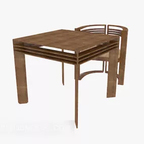 Single Chairs Table Furniture 3d model