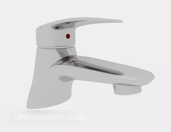Square Sink Ikea With Tap And Basket 3d model