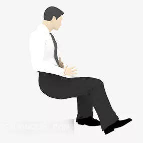Sitting Men Character 3d model