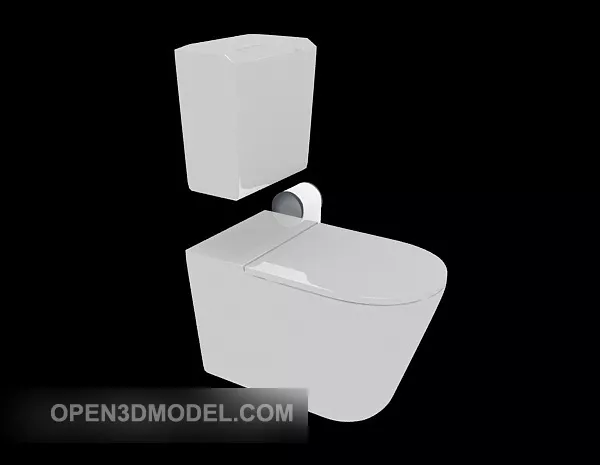 Sitting Flush Toilet Unit 3d model Sitting Flush Toilet Unit 3d model
