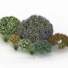 Flower Spout Bushes 3d model