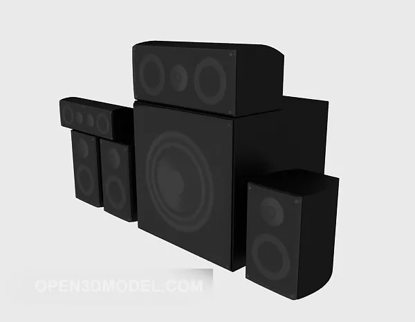 Wood Box Speaker 3d model