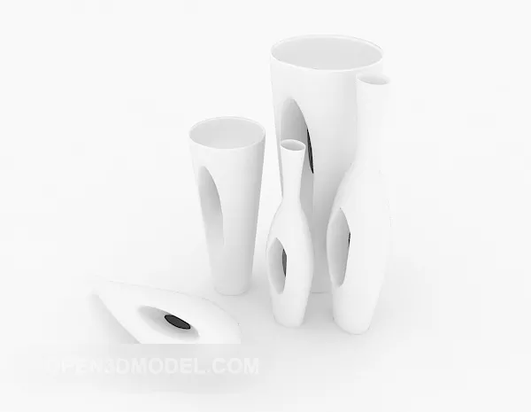 Size White Porcelain Set 3d model Size White Porcelain Set 3d model