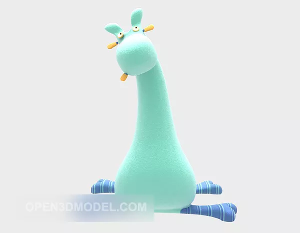 Giraffe Rigged Animated 3d model