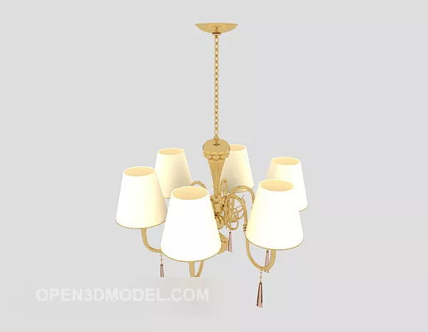 Exquisite European Chandelier 3d model Exquisite European Chandelier 3d model
