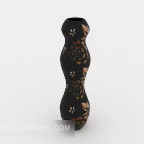 Small Black Vase Set-up 3d model