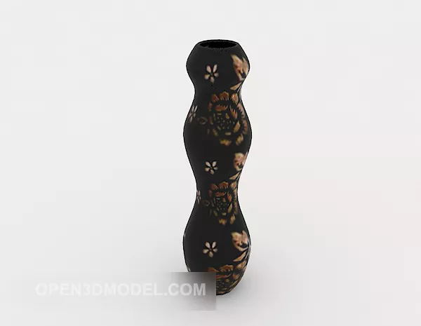 Small Black Vase Set-up 3d model Small Black Vase Set-up 3d model