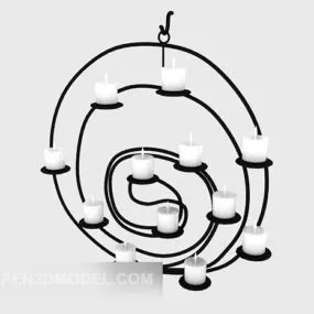 Small Candle Decoration 3d model