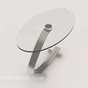 Small Glass Round Coffee Table 3d model