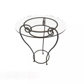 Small Glass Side Table 3d model