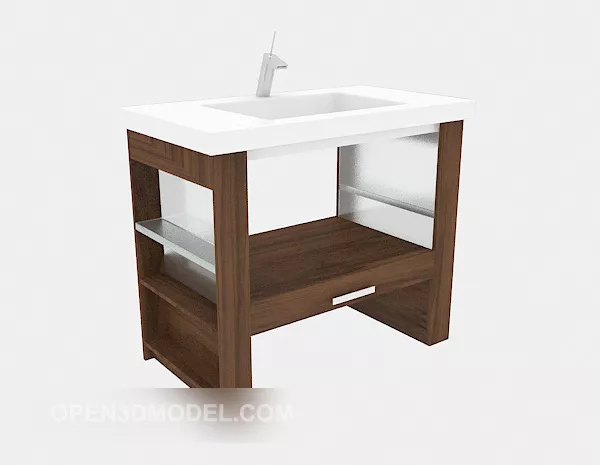Small Home Bath Cabinet 3d model Small Home Bath Cabinet 3d model