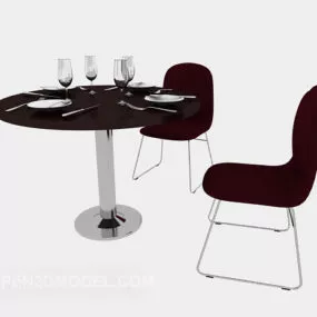 Small Minimalist Dining Table 3d model