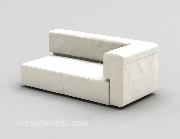 Small Sofa Corner White Fabric 3d model Small Sofa Corner White Fabric 3d model