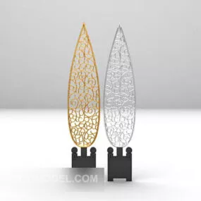 Small Carving Leaf Sculpture Decorative 3d model