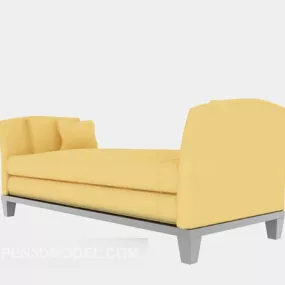 Sofa Bed Yellow Color 3d model