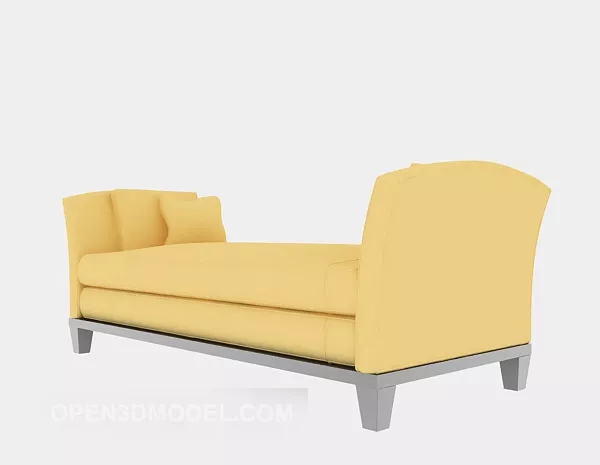 Sofa Bed Yellow Color 3d model Sofa Bed Yellow Color 3d model