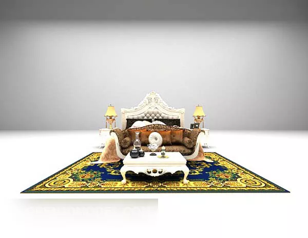 Sofa Bed Combination Classic Furniture Set 3d model Sofa Bed Combination Classic Furniture Set 3d model