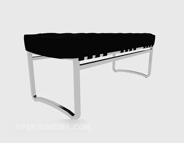 Wrought Iron Outdoor Bench 3d model