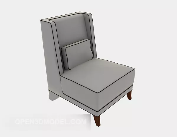 Grey Fabric Sofa Chair 3d model Grey Fabric Sofa Chair 3d model