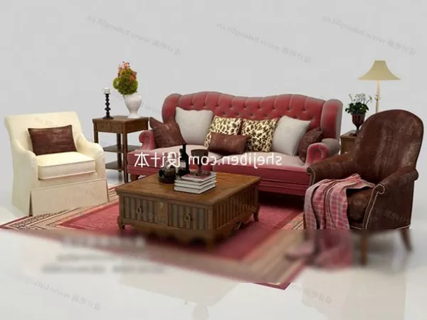Sofa Coffee Table Furniture 3d model Sofa Coffee Table Furniture 3d model