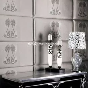 Console Table With Decoration 3d model