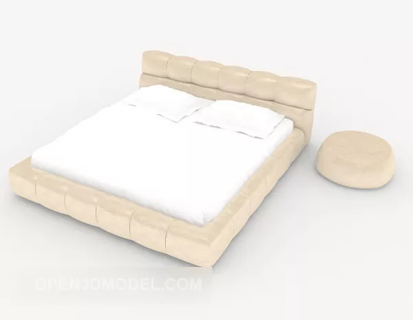 Soft Bed Wooden 3d model Soft Bed Wooden 3d model