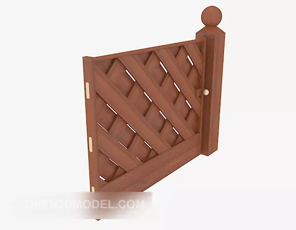 Wood Fence For Housing 3d model