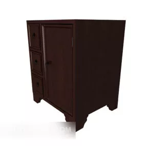 Solid Wood Chinese Side Cabinet 3d model